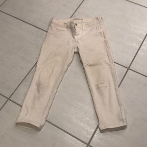 JBrand Crop White Jeans